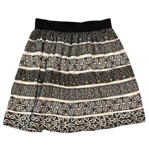 White House Black Market Soft Skirt Kaleidoscope-Style Geometric Print Size S